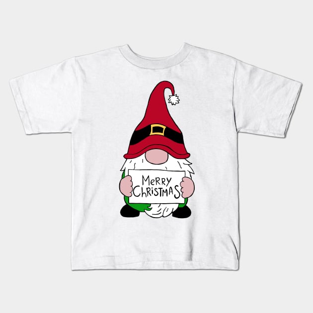 Christmas gnome Kids T-Shirt by shellTs